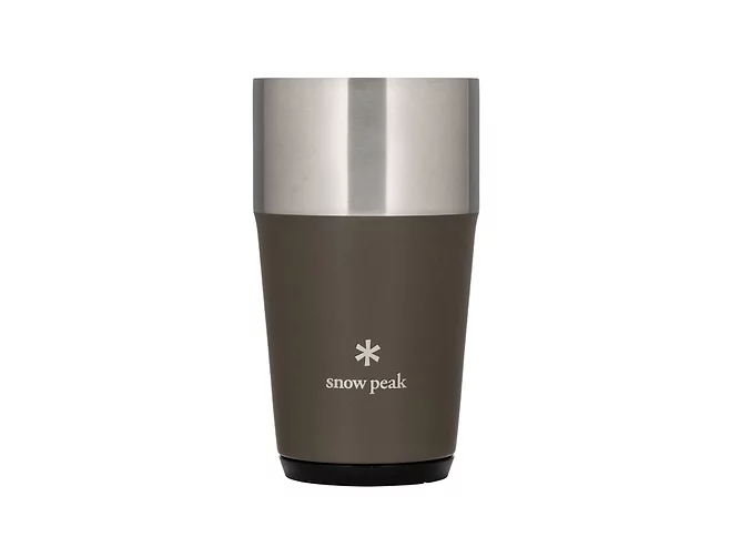 SNOW PEAK VACUMN BEER TUMBLER 16OZ OLIVE GREEN