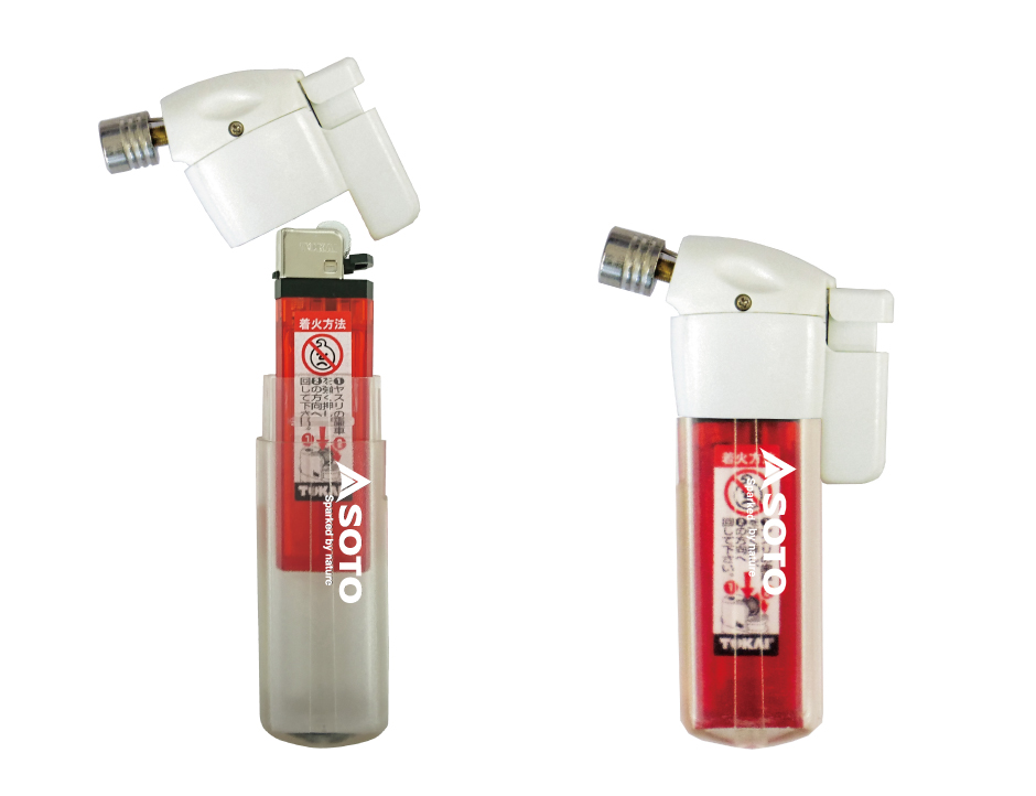 SOTO POCKET TORCH WITH REFILLABLE LIGHTER CLEAR