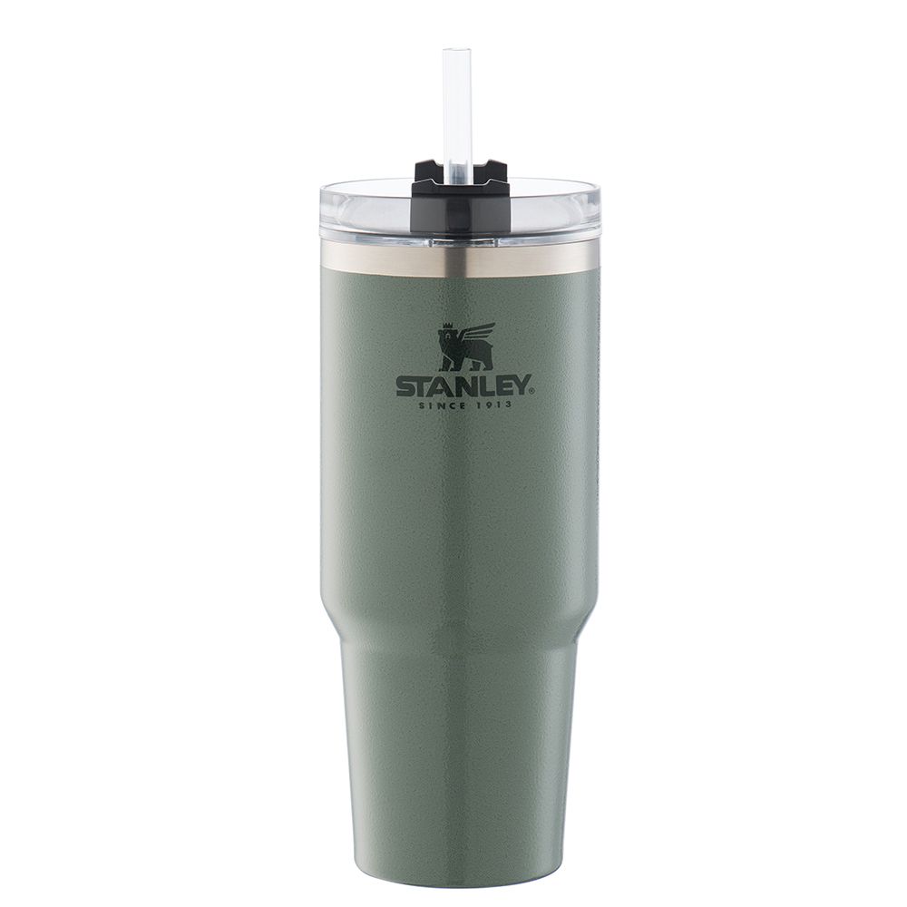 STANLEY ADVENTURE QUENCHER TUMBLER 30OZ HAMMERTONE GREEN