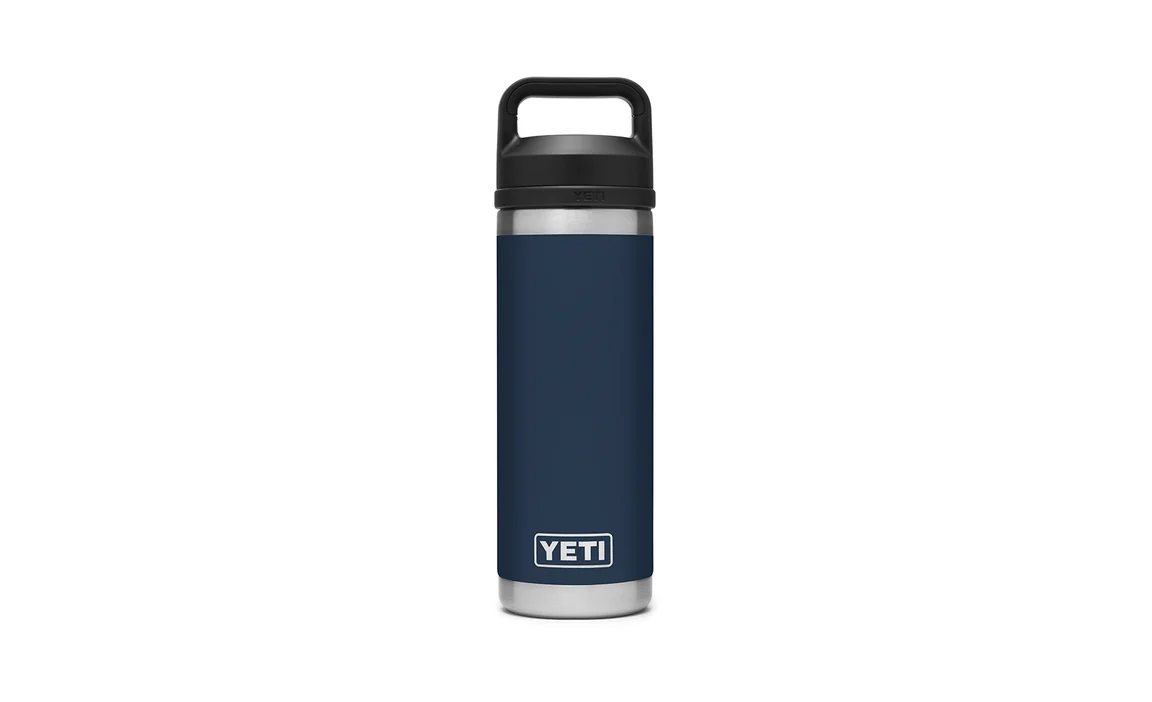 YETI RAMBLER 18OZ BOTTLE WITH CHUG NAVY