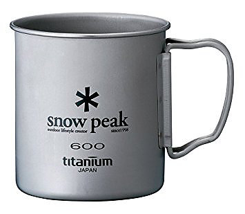 SNOW PEAK TITANIUM SINGLE CUP 600ML (BIG FONT)