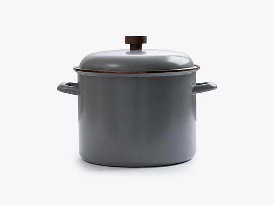 BAREBONES ENAMEL STOCK POT [SLATE GREY]