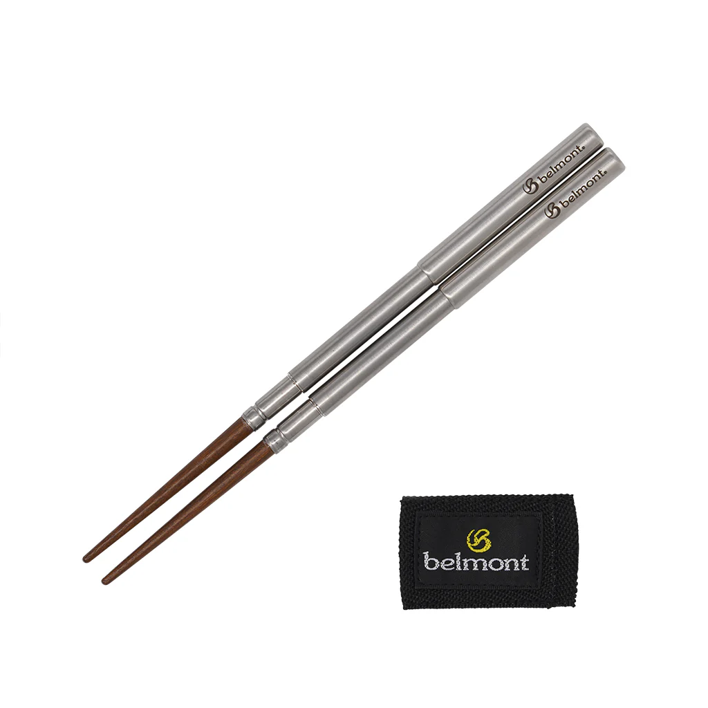 BELMONT STANLESS STEEL AND WOODEN CHOPSTICK 
