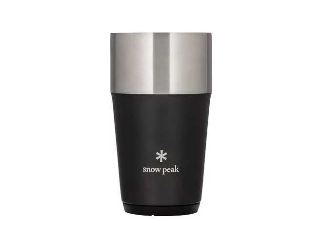 SNOW PEAK VACUMN BEER TUMBLER 16OZ BLACK