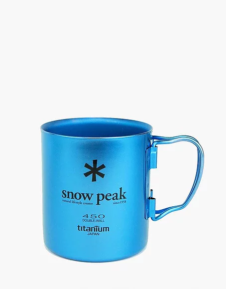 SNOW PEAK TITANIUM DOUBLE WALL 450ML (BLUE)