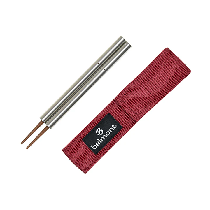 BELMONT STANLESS STEEL AND WOODEN CHOPSTICK (ENGINE RED)