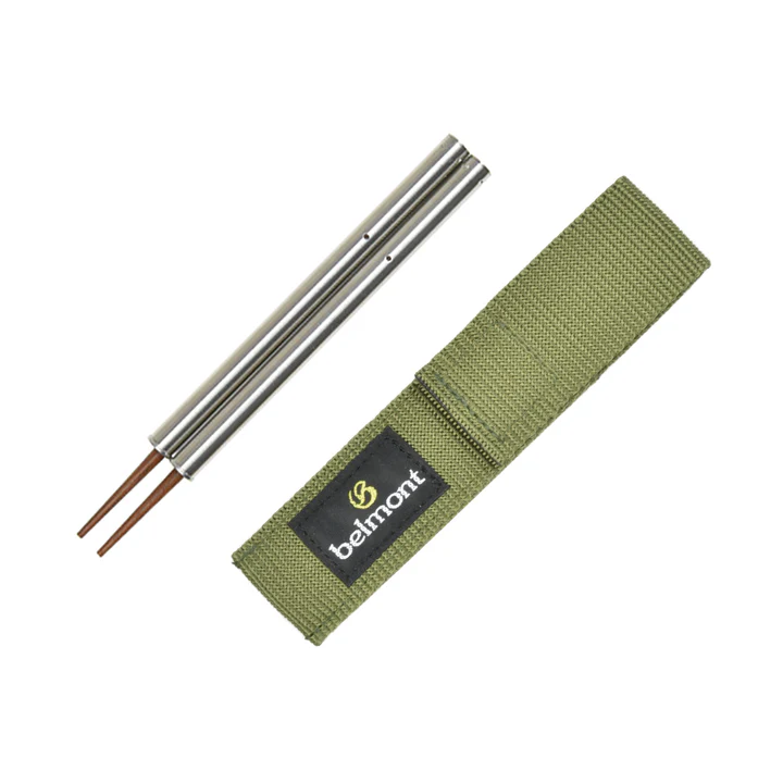BELMONT STANLESS STEEL AND WOODEN CHOPSTICK (KAHKI)