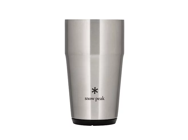 SNOW PEAK VACUMN BEER TUMBLER 16OZ SILVER